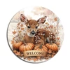 Kép 1/2 - Nyomtatott fa tábla koszorú közép - Bambi welcome 11,8cm