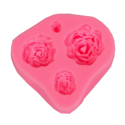 Szilikon nyomóforma, lágy - 4 rózsa