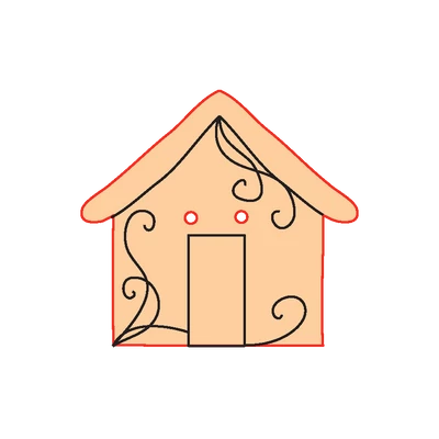 Mini Gomb Fafigura - Mézeskalács házikó Mini Gomb Fafigura - Mézeskalács házikó