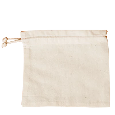 Lenvászon zsinóros batyu 18,5 x 16 cm