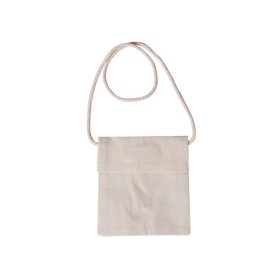 Lenvászon ballagó tarisznya, kicsi, tépőzárral 14x12,5 cm