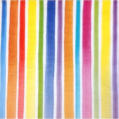 Szalvéta - Aquarell csíkos minta