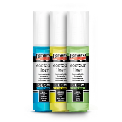 Kontúrozó festékek - sötétben világító színek 20ml