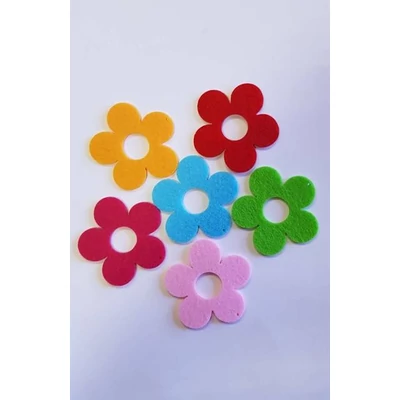 Filc 5 szirmú virág, nagy  Filc 5 szirmú virág, nagy