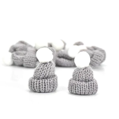 Mini kötött sapka, szürke 1db