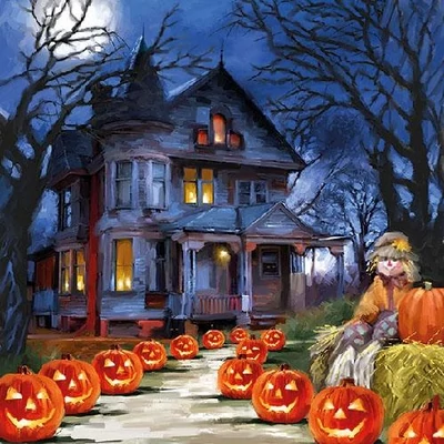 Szalvéta - Halloween-i ház