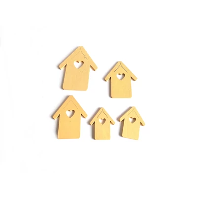 Fa házikó szívvel szett - barack