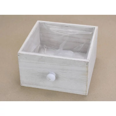 Fa fiók fehér 13x13cm
