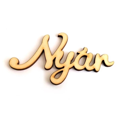 Natúr fa -"Nyár" felirat 10cm