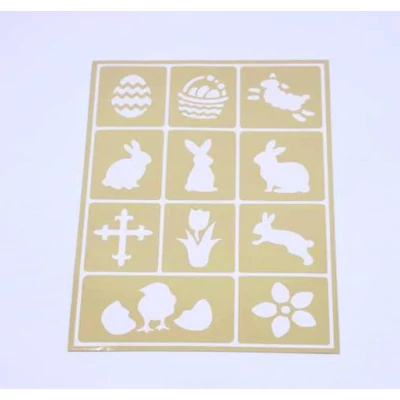 Öntapadó stencil Húsvéti minta A5, M34 Öntapadó stencil Húsvéti minta A5, M34