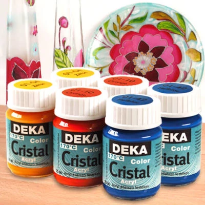Deka cristall vízbázisú üvegfesték  25 ml