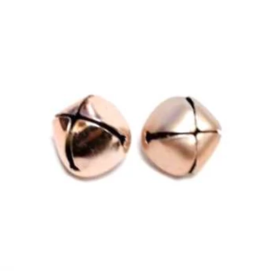 Gömbcsengő szett 2cm, matt-fényes rosegold 2db/cs
