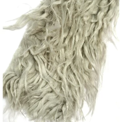Szőrme szalag racka, szürke, 8 cm