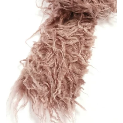 Szőrme szalag racka, mályva, 8 cm