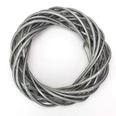 Vessző koszorú metál ezüst, 20cm Vessző koszorú metál ezüst, 20cm