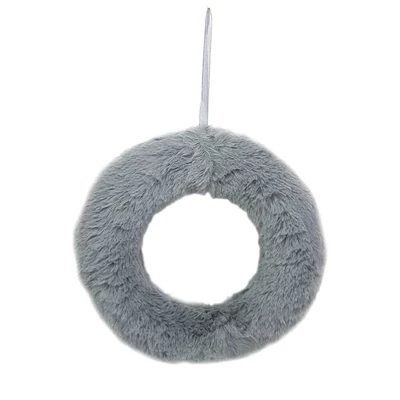 Prémes  félkoszorú 20 cm - Szürke Prémes  félkoszorú 20 cm - Szürke