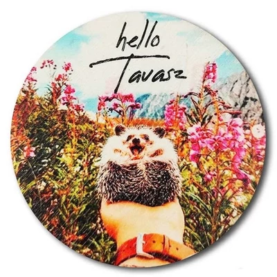 Helló Tavasz tábla - sünis - 13cm