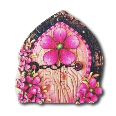 Rózsaszín virágos ajtó