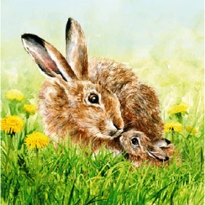 Koktél szalvéta - Nyuszi puszi