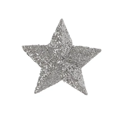 Kicsi csillag, öntapis, poly - ezüst glitteres Kicsi csillag, öntapis, poly - ezüst glitteres