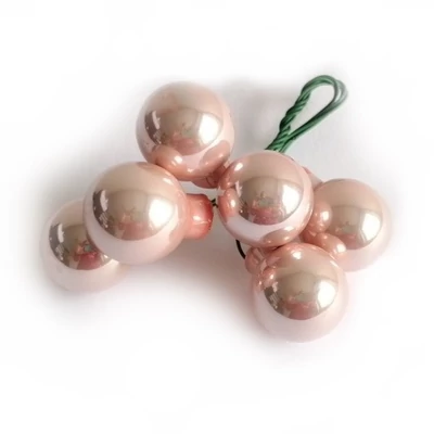 Üveggömb betűző  szett 1.5cm opál vintage rózsaszín