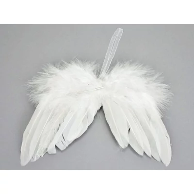 Angyalszárny akasztós, tollas fehér