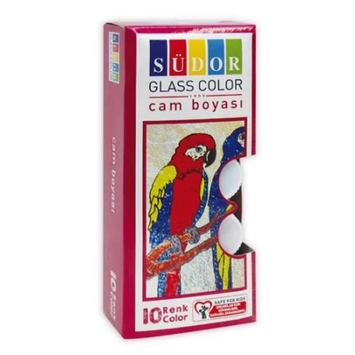 Üvegfesték készlet vízbázisú 10x20 ml tégelyes, Südor