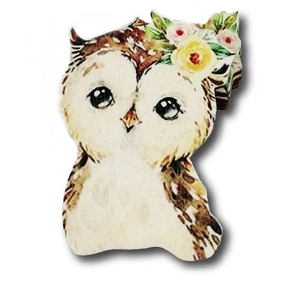 Színes fafigura - Cuki bagoly Színes fafigura - Cuki bagoly