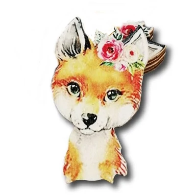 Színes fafigura - Cuki róka Színes fafigura - Cuki róka