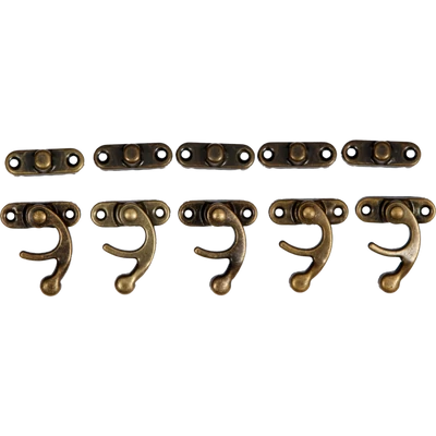 Fém zár bronz 28x33 mm (5 db/csomag) Fém zár bronz 28x33 mm (5 db/csomag)