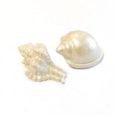 Gyöngyház krém kagyló 4cm - 1db