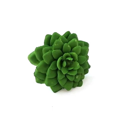 Pozsgás műnövény, lapos kövirózsa zöld