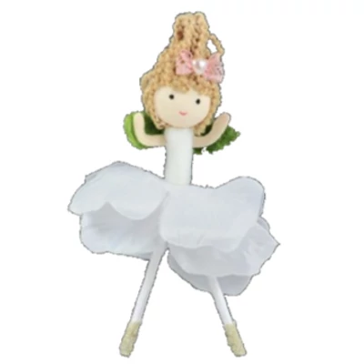 Akasztható textil virág tündér - fehér