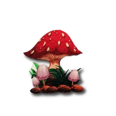 Színes gomba fafigura Színes gomba fafigura