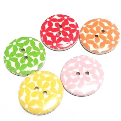 Virág mintás gomb, nagy 5db/csomag Virág mintás gomb, nagy 5db/csomag