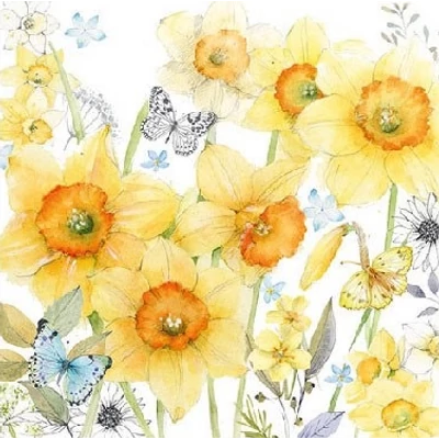 Koktél szalvéta - Nárcisz