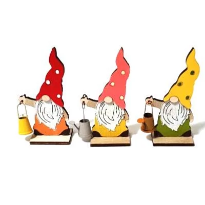 Manó kannával álló fafigura 1 db