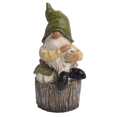 Manó csikos naciban fatörzsön üldégél, poly