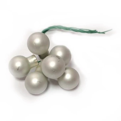 Üveggömb betűző  szett 1,5cm matt ezüst