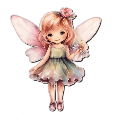 Nyomtatott dekorkarton - Tündér, puncs