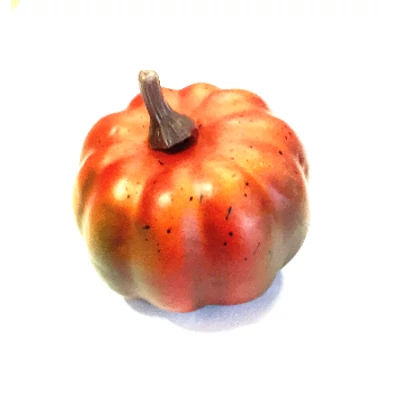 Tök  dekoráció, zöldes -narancs, 7cm