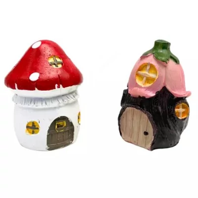 Virág/gomba házikó ablakkal ajtóval - 1db Virág/gomba házikó ablakkal ajtóval - 1db