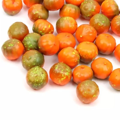 Mini tök dekoráció, zöldes narancs