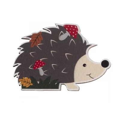 Fa dekor - Süni gombával és levéllel, öntapis Fa dekor - Süni gombával és levéllel, öntapis