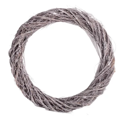 Kócos koszorú, szürke 30cm