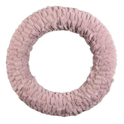 Kötött prémes  koszorú 26 cm - Mályva Kötött prémes  koszorú 26 cm - Mályva