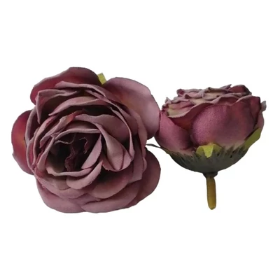 Vintage rózsafej, hamvas padlizsán