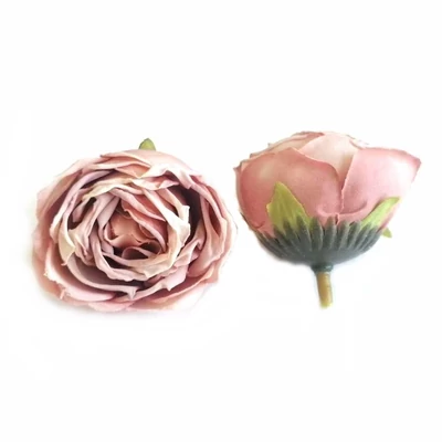 Vintage rózsafej, hamvas mályva