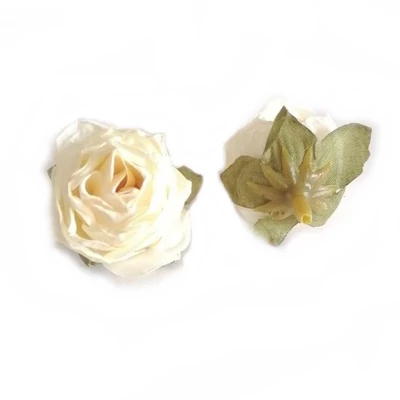 Vintage rózsafej, kicsi - krémfehér