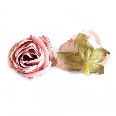 Vintage rózsafej, kicsi - old rózsaszín